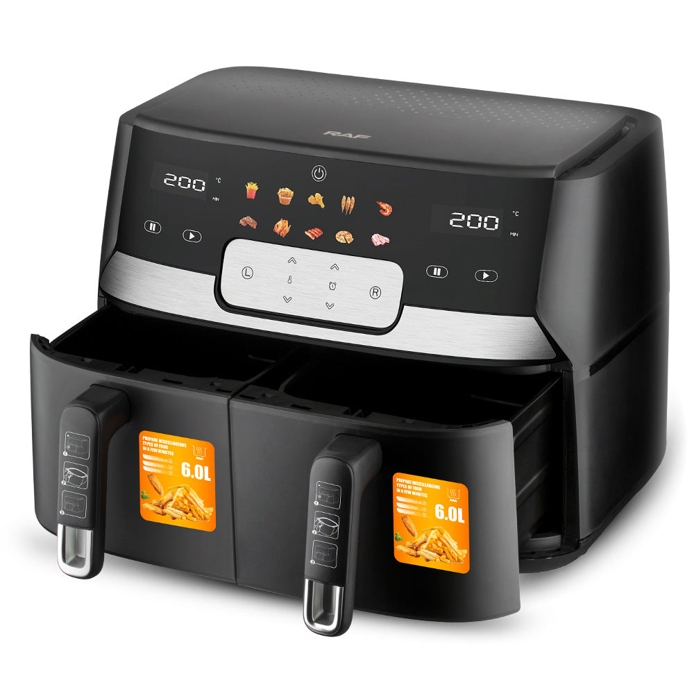 Double Basket Air Fryer with dual cooking zones