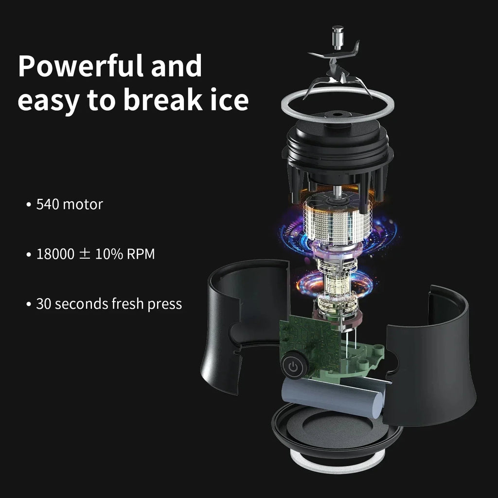 Portable Blender 600ML making fresh smoothie