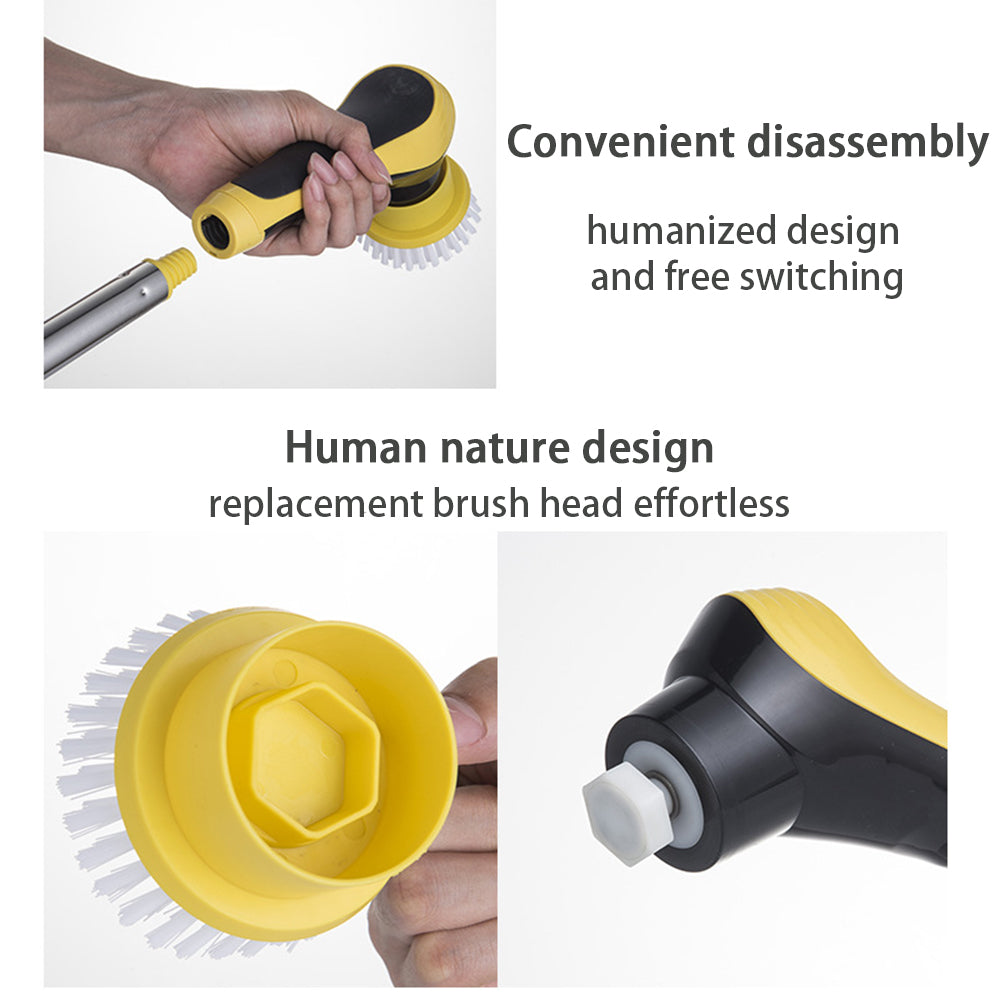 Electric Spin Scrubber Cleaning Brush with attachments
