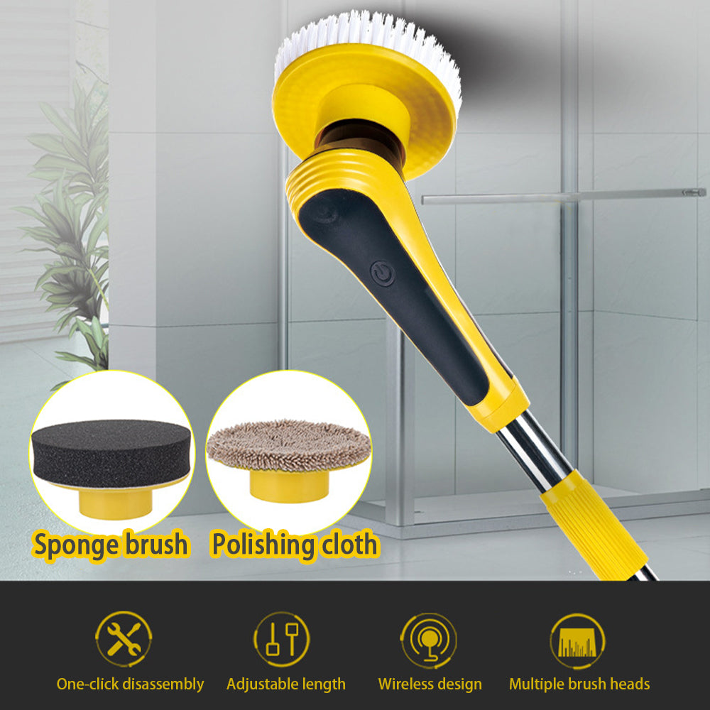 Electric Spin Scrubber Cleaning Brush with attachments