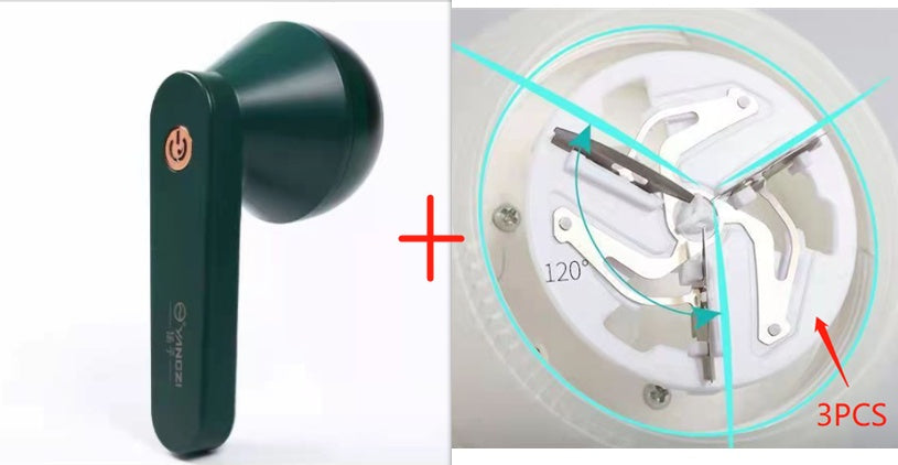 USB Rechargeable Lint Remover showing the device and its components for effective lint removal.