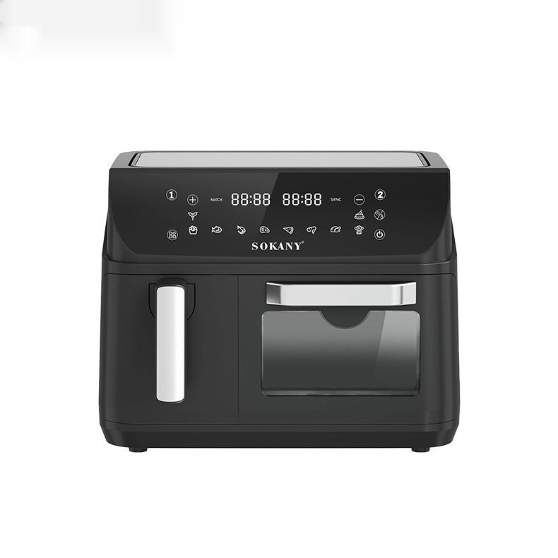Double Pot Air Fryer with visible cooking window