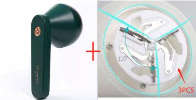 USB Rechargeable Lint Remover with trimmer head and cutting blades, showcasing efficient lint removal features.