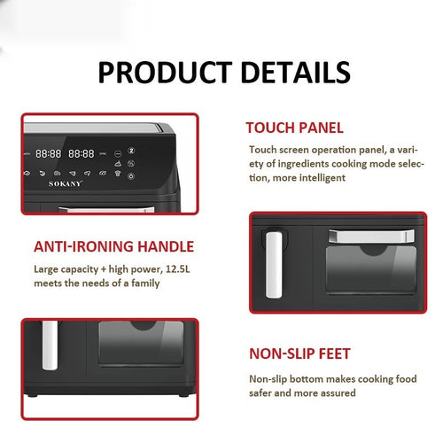 Double Pot Air Fryer with visible cooking window