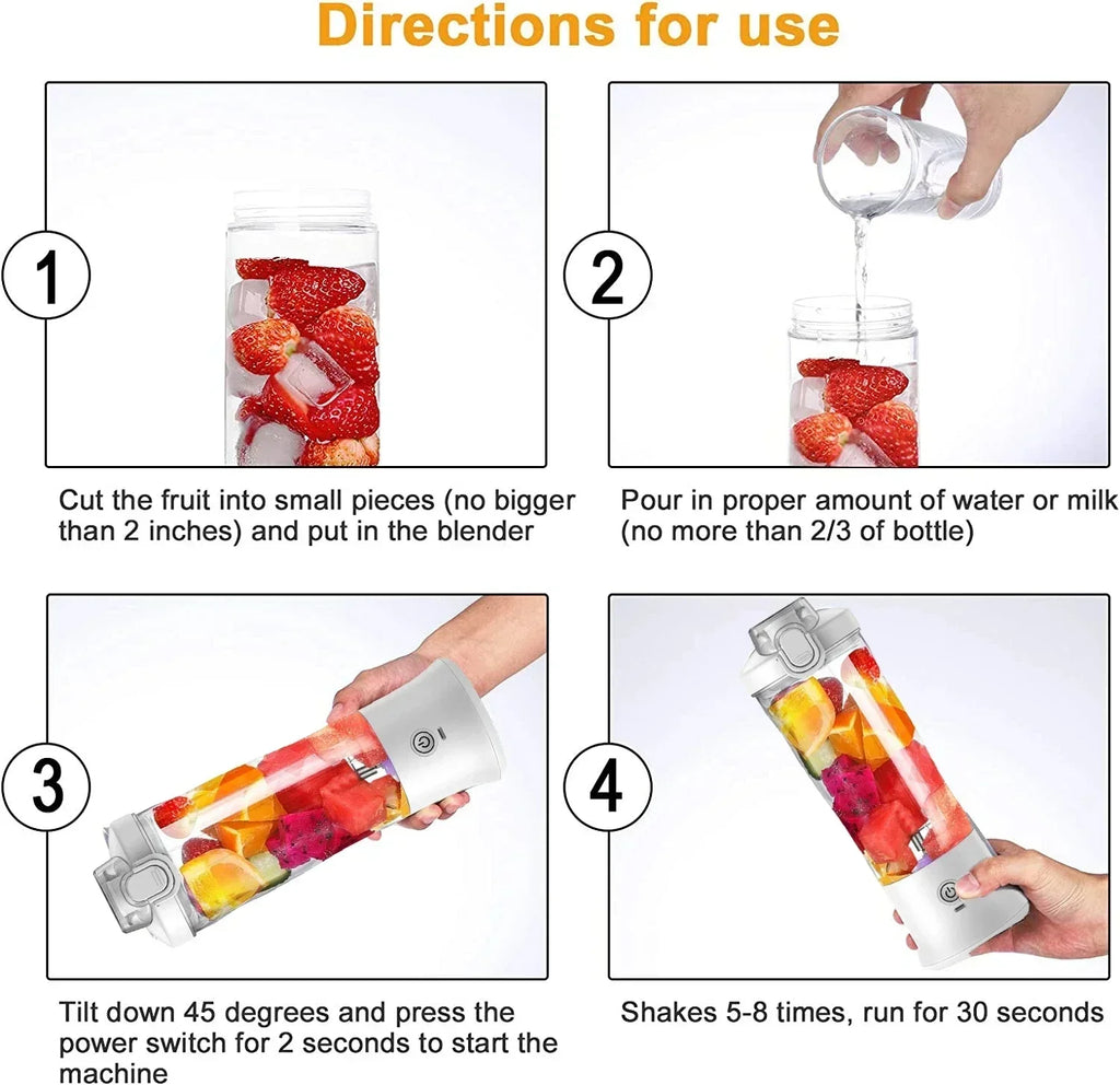 Portable Blender 600ML making fresh smoothie
