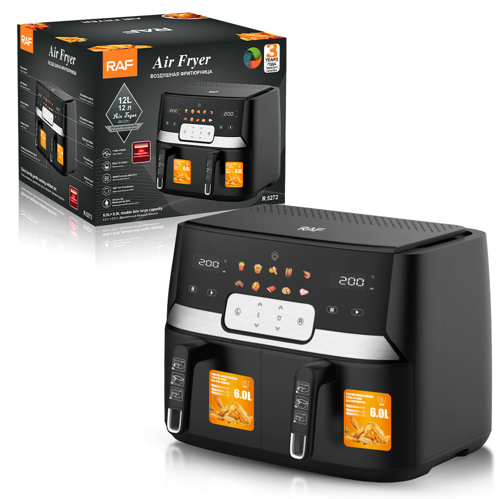 Double Basket Air Fryer with dual cooking zones